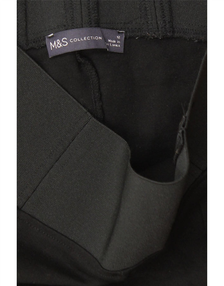 MARKS & SPENCER Womens Leggings UK 12 Medium Black Viscose