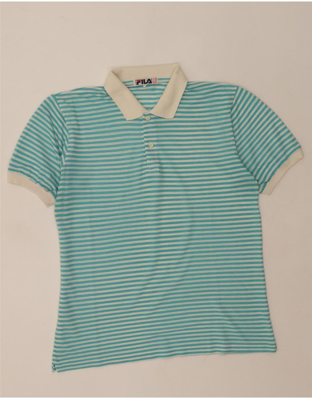 Fila Polo Shirt til mænd IT 48 Medium Turkis nålestribe