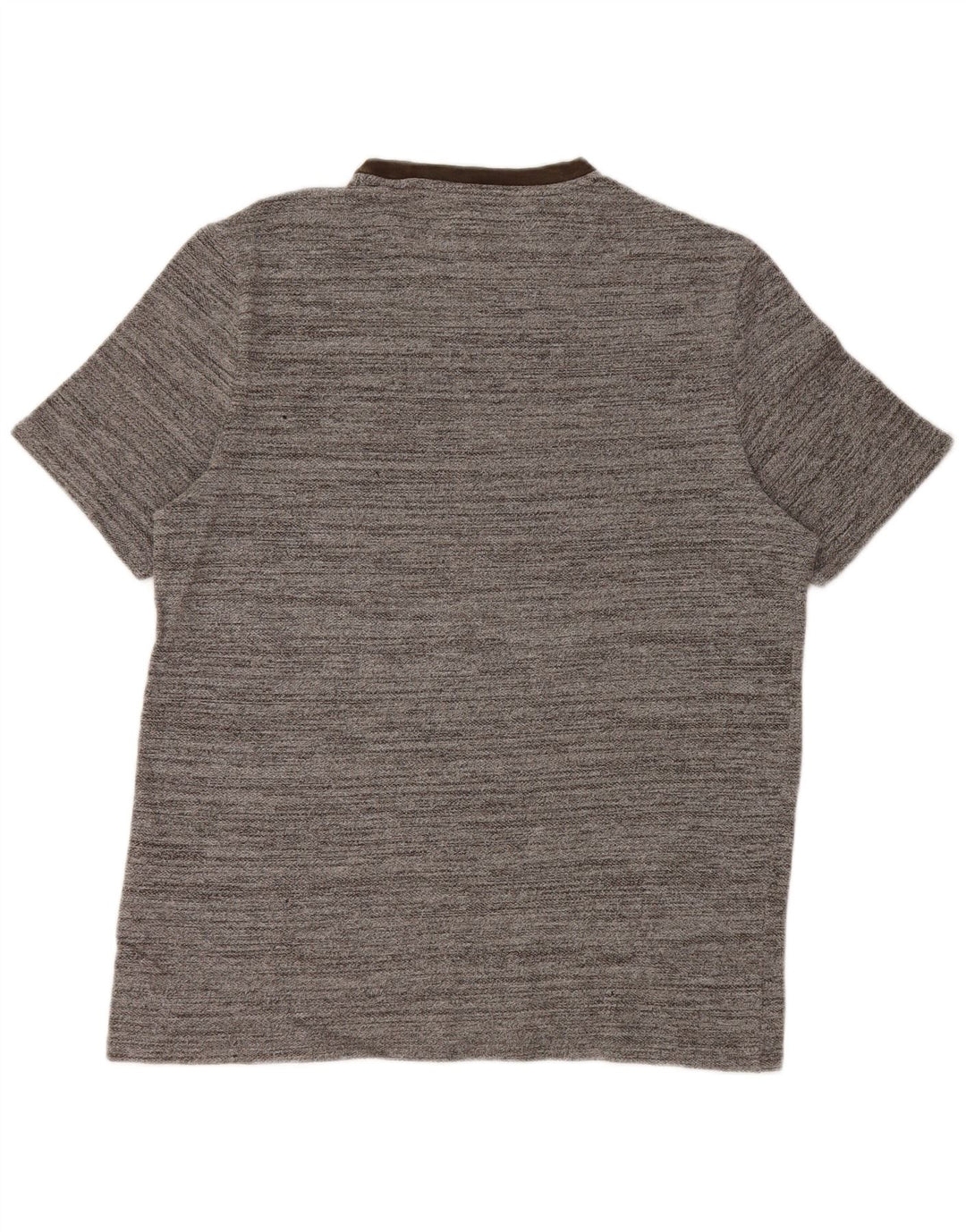 LYLE & SCOTT Mens Relaxed Fit T-Shirt Top Medium Grey Pinstripe Cotton