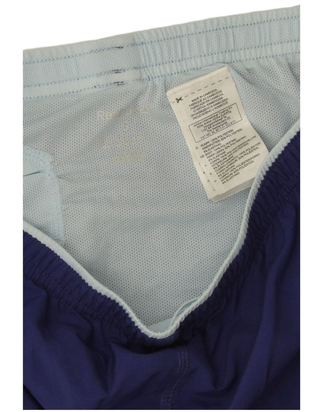 Reebok Womens grafiske sportsshorts UK 10 Small Navy Blue Polyester