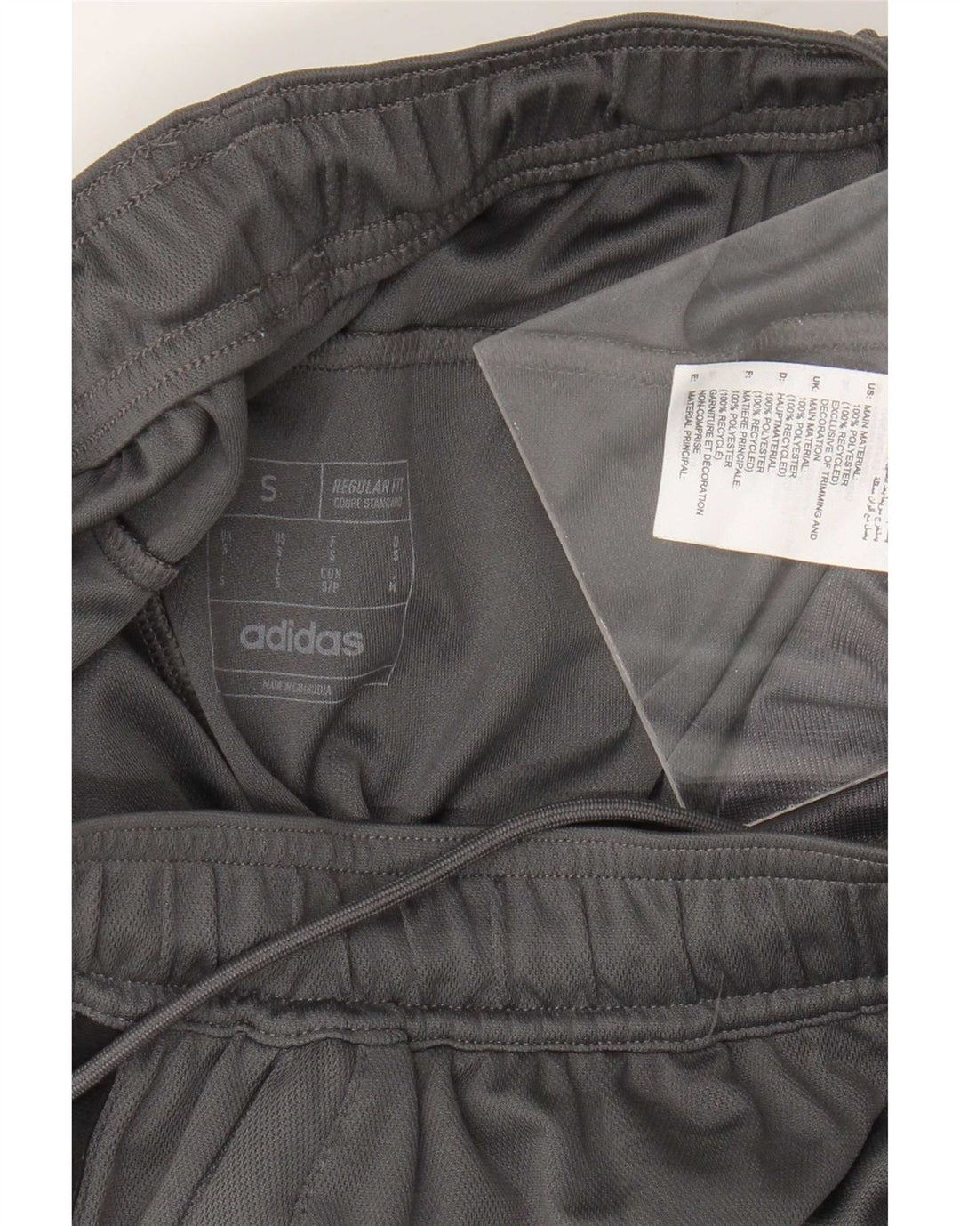 Adidas Herre Regular Fit Sportshorts Små Grå Polyester