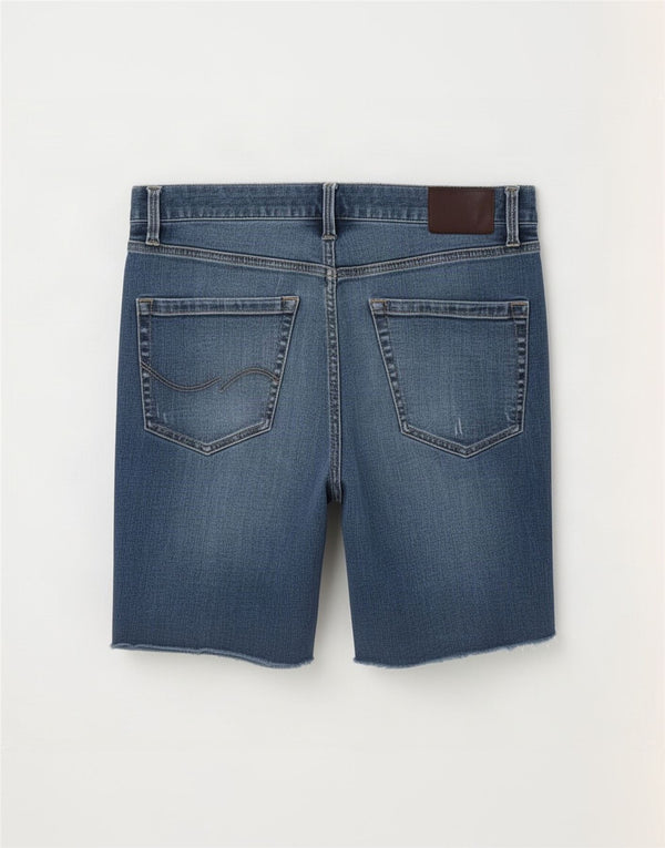 Jack & Jones Herre Distressed Slim Fit denimshorts Large W34 Blue Cotton