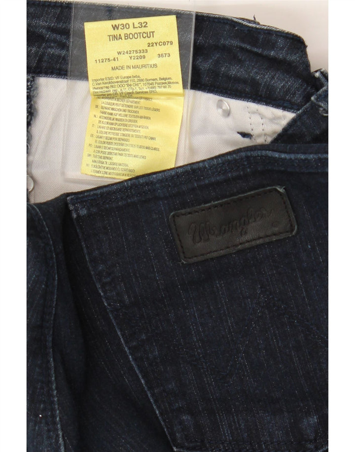 Wrangler Dame TIna Bootcut Jeans W30 L32 Marineblå Bomuld