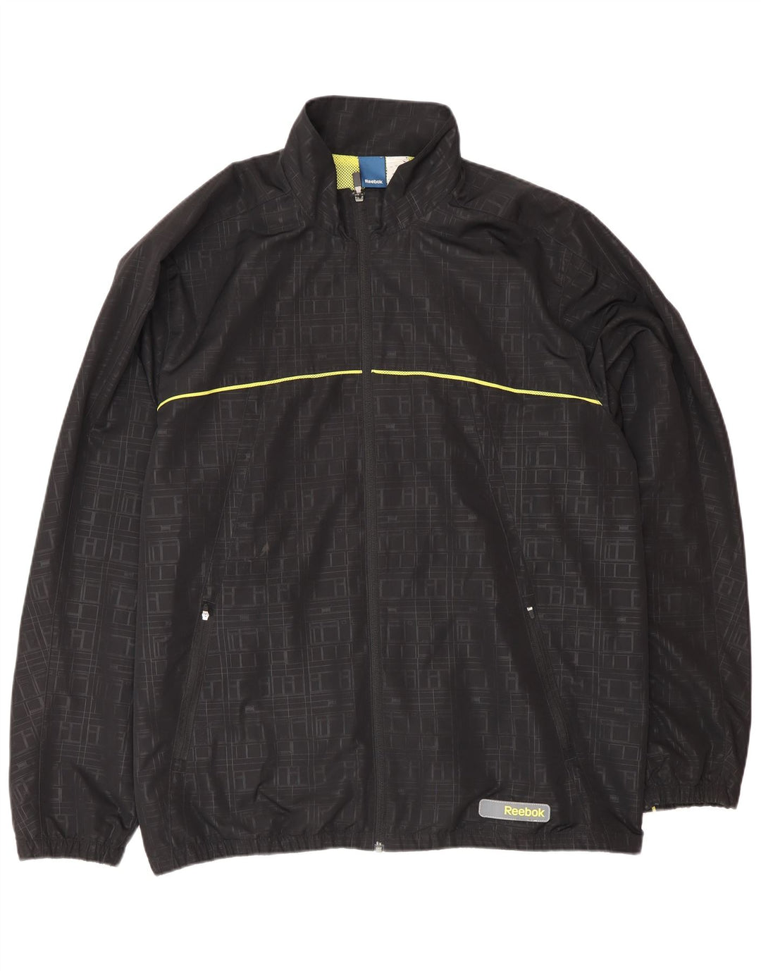 Reebok Regnjakke til mænd UK 42 XL Sort Geometrisk Polyester