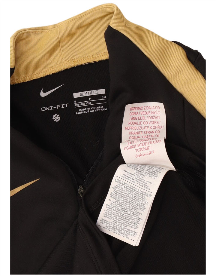 Nike Boys Dri Fit Pullover med lynlås-hals Træningsdragt Top 8-9 år Lille Sort