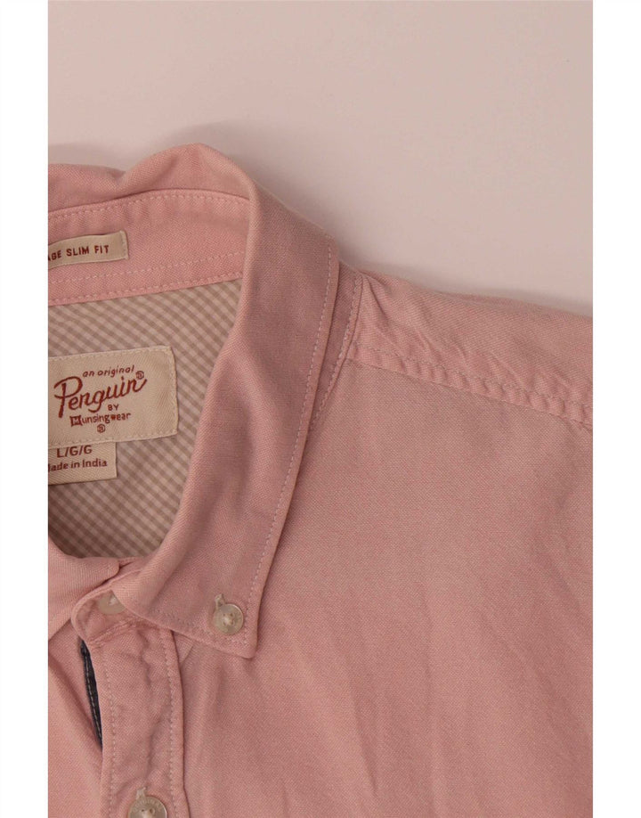 Penguin Heritage Slim Fit Skjorte Large Pink Bomuld