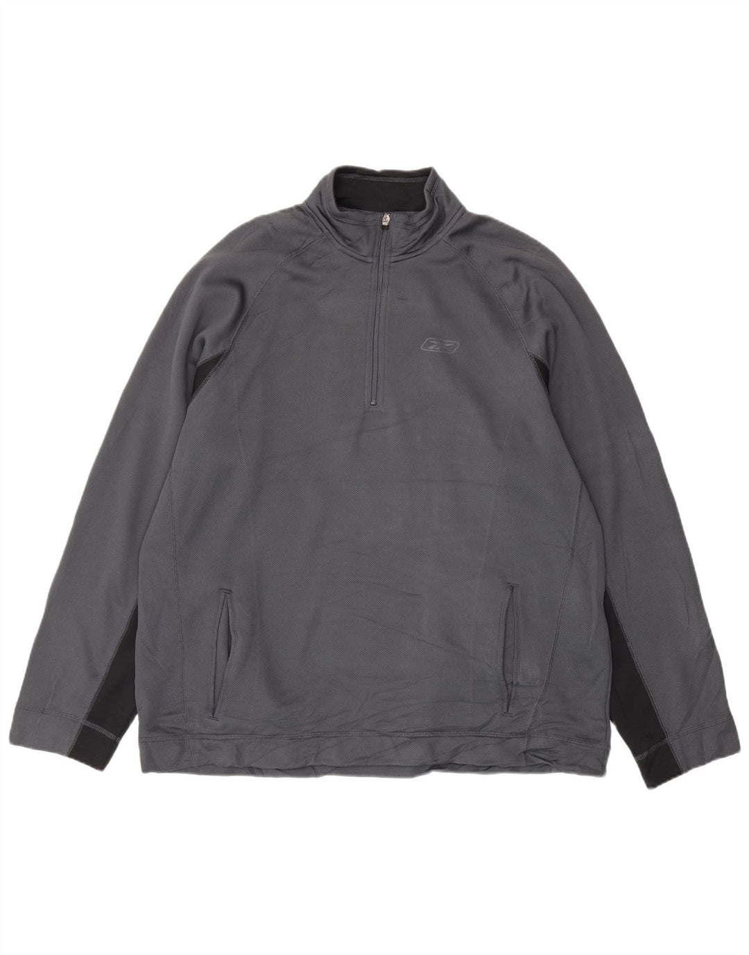 Reebok Sweatshirt med lynlås til mænd 2XL Grå Colourblock Polyester