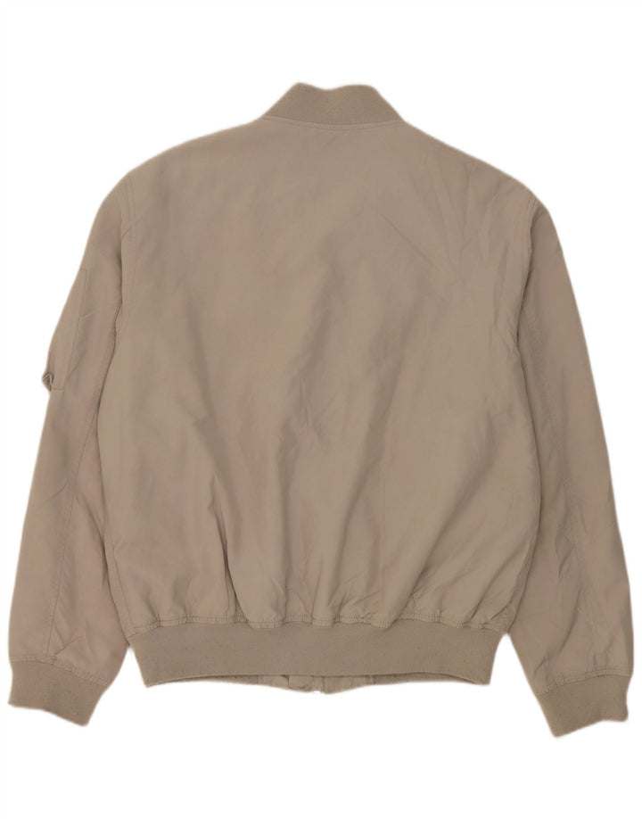 Zara Herre Bomber Jacket UK 42 XL Grå Polyester