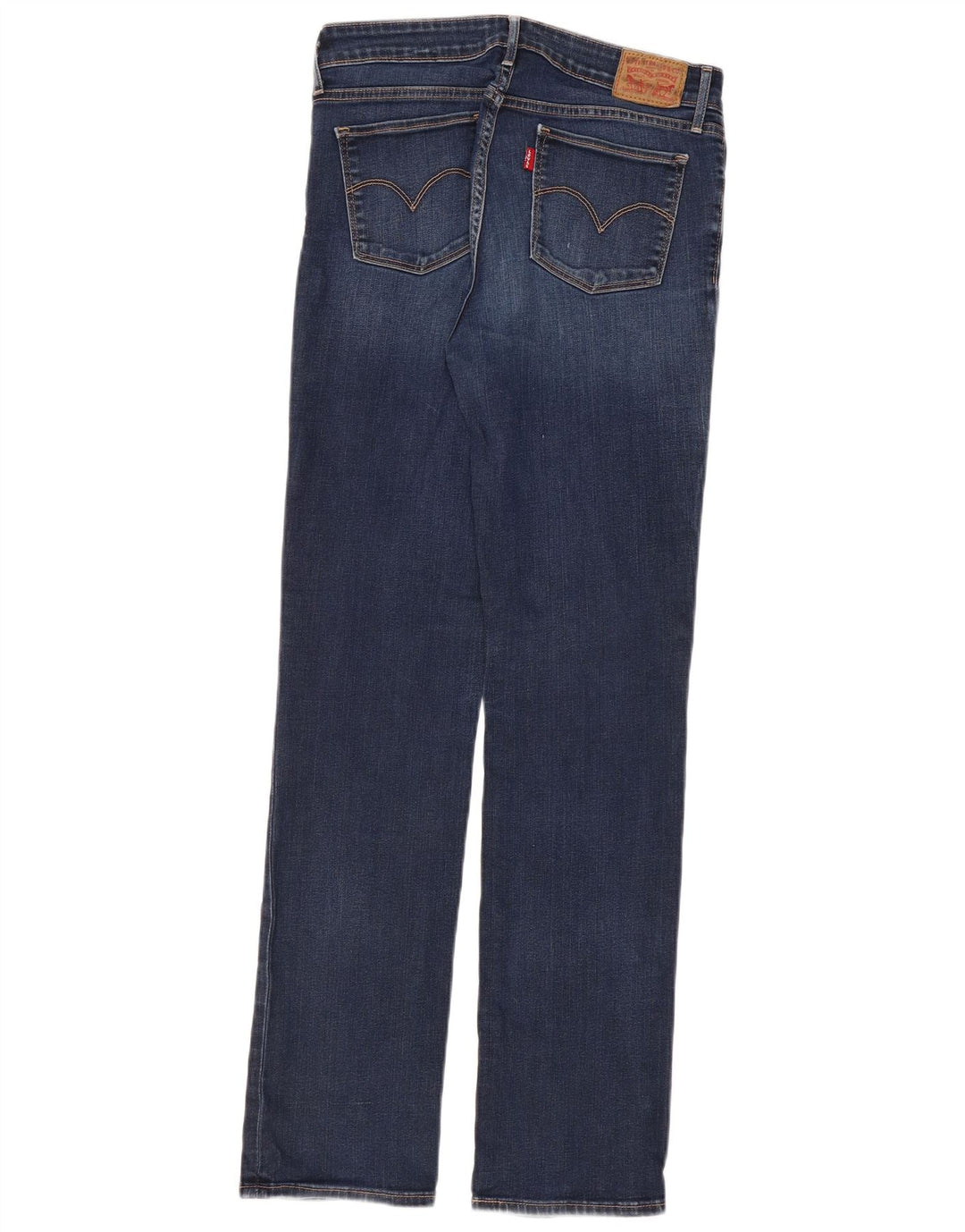 LEVI'S Kvinders 714 Straight Jeans W30 L32 Blå Bomuld