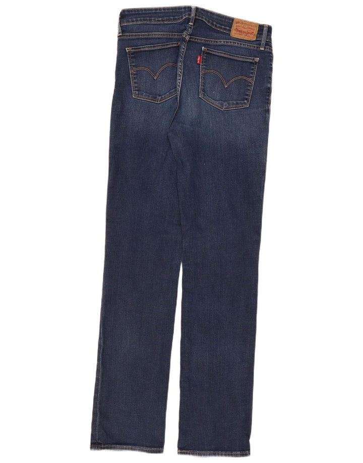 LEVI'S Kvinders 714 Straight Jeans W30 L32 Blå Bomuld
