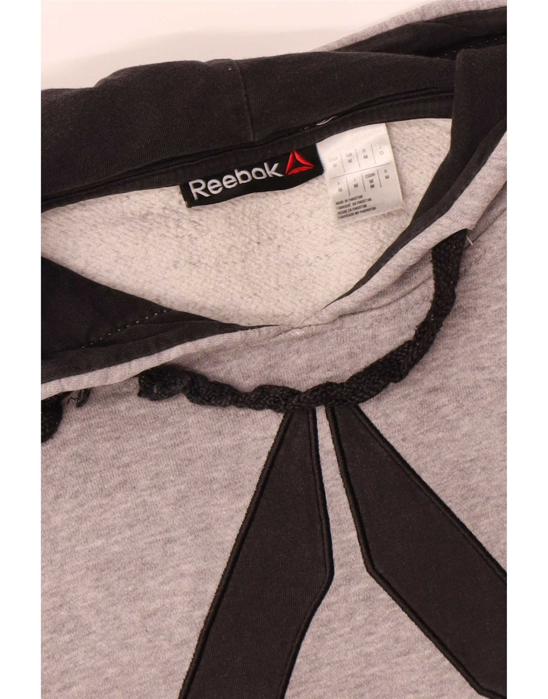 Reebok Grafisk hættetrøje til mænd mellemgrå bomuld