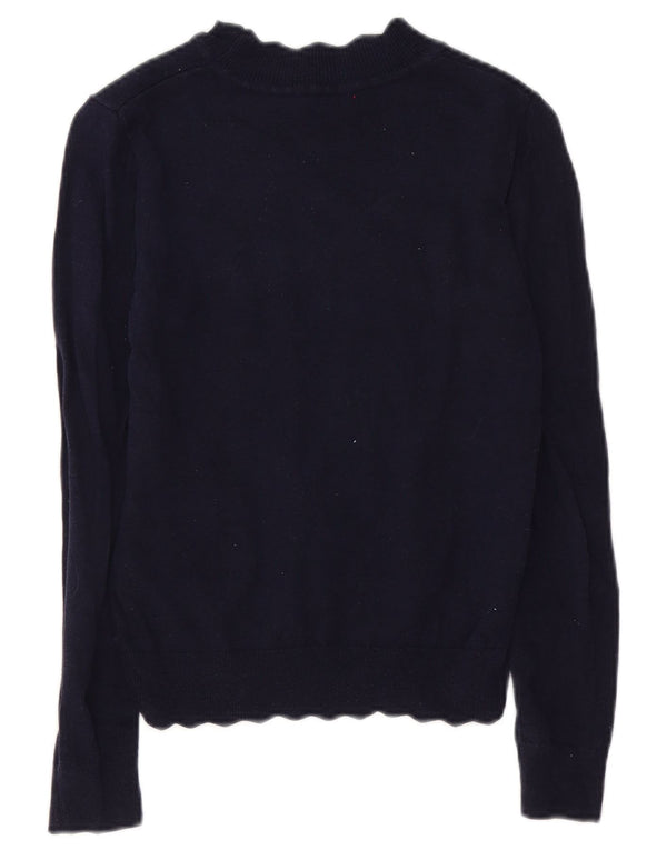Oasis Dame Turtle Neck Jumper Sweater UK 10 Small Navy Blue