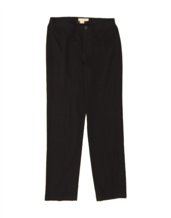 J. CREW Womens Straight Chino Trousers US 6 Medium W28 L30 Black Rayon Vintage J. Crew and Second-Hand J. Crew from Messina Hembry 