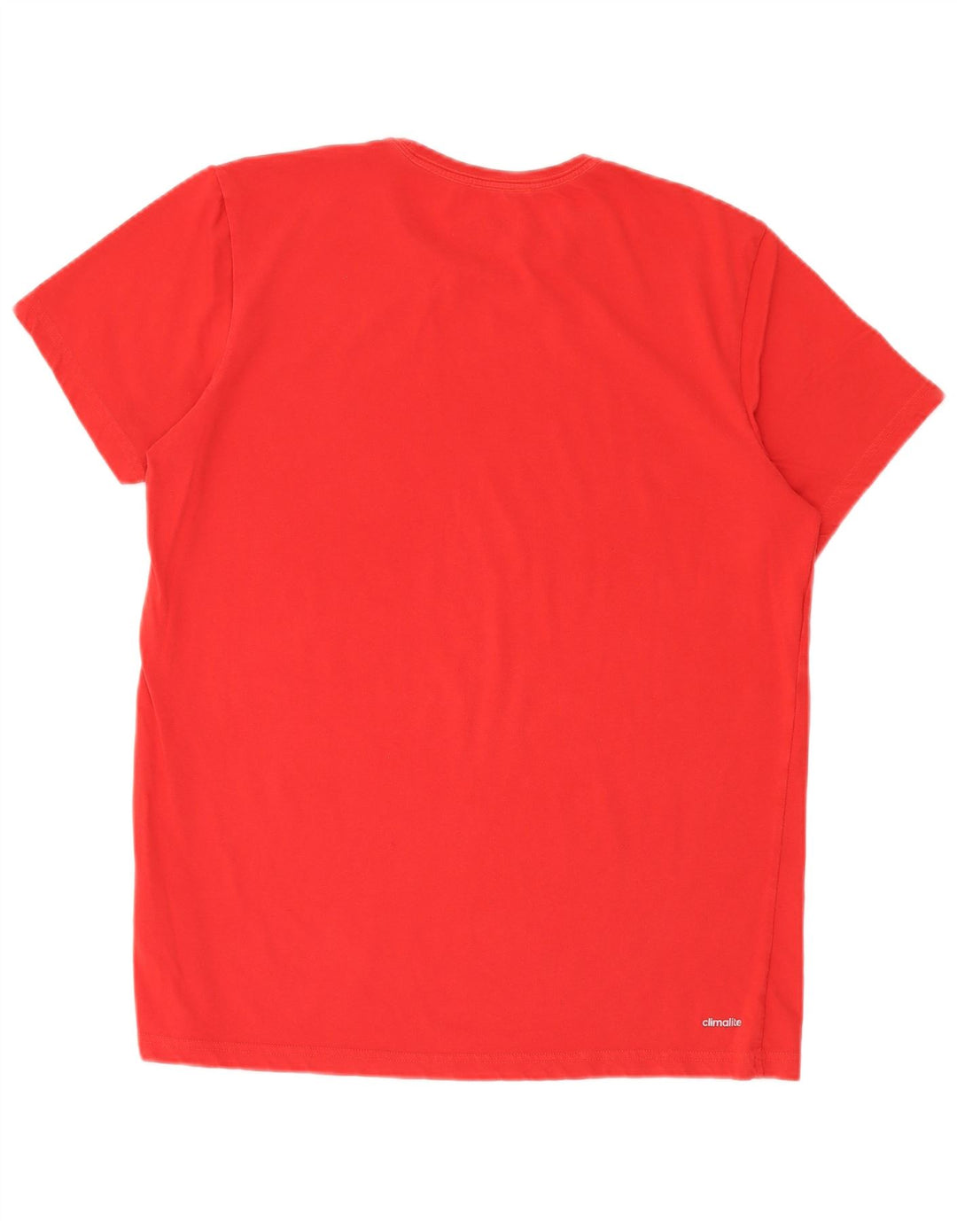 ADIDAS Herre Climalite Grafisk T-Shirt Top Stor Rød Bomuld