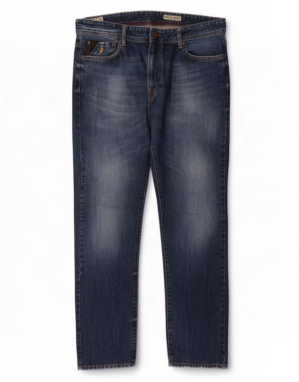 Marlboro Classics Straight Jeans til mænd W38 L34 Marineblå Bomuld