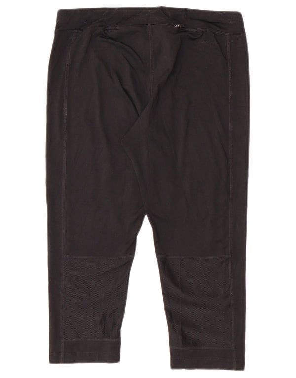 Nike Dame Dri Fit Capri Leggings UK 10 Small Black Polyester Sports