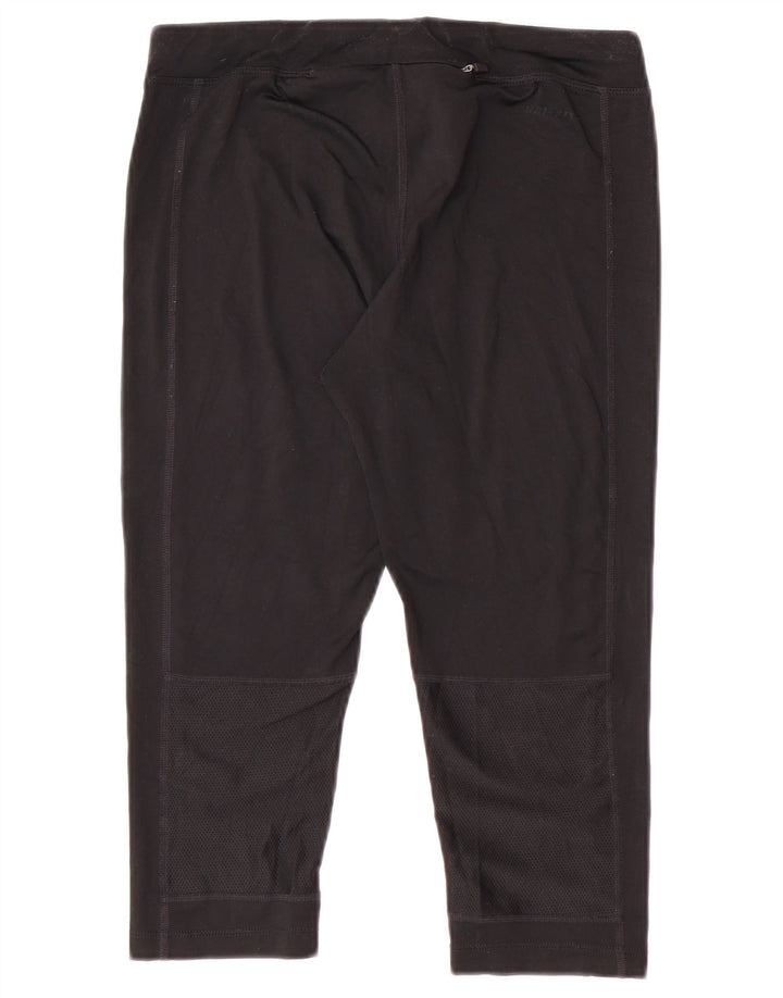 Nike Dame Dri Fit Capri Leggings UK 10 Small Black Polyester Sports