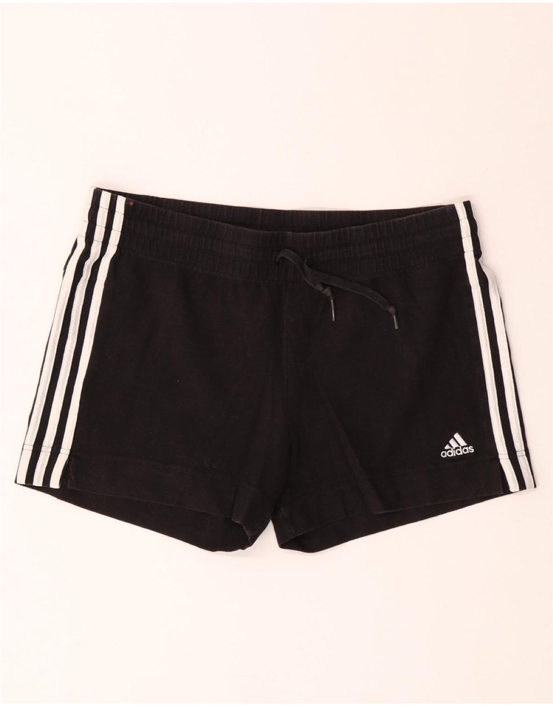 ADIDAS sportsshorts til kvinder UK 12/14 medium sort bomuld