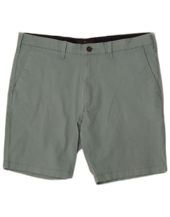 Marks & Spencer Chino Shorts til mænd W34 Stor grøn bomuld