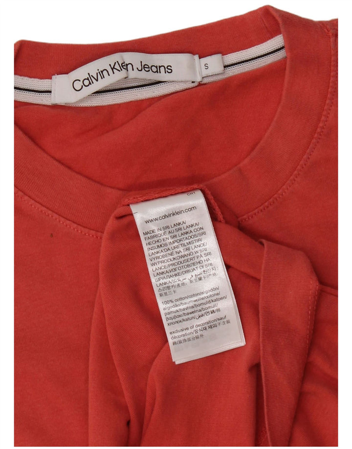 Calvin Klein Jeans Herre T-shirt Top Lille rød bomuld