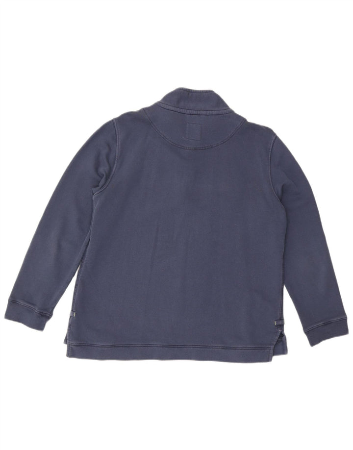 WHITE STUFF Womens Zip Neck Sweatshirt Jumper UK 14 Large  Navy Blue