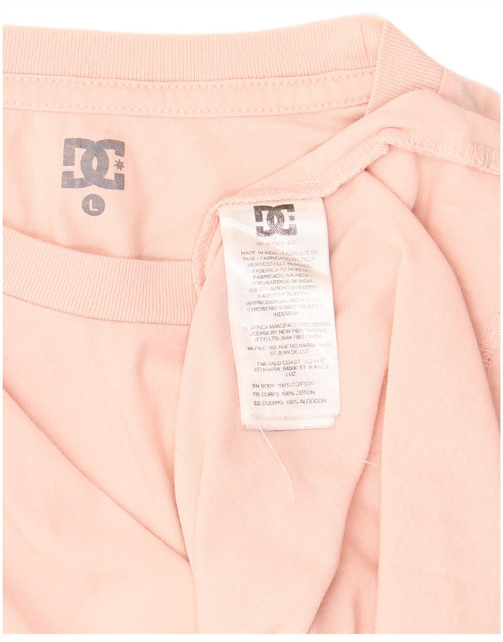 DC Herre grafisk T-shirt Top Stor Pink Bomuld