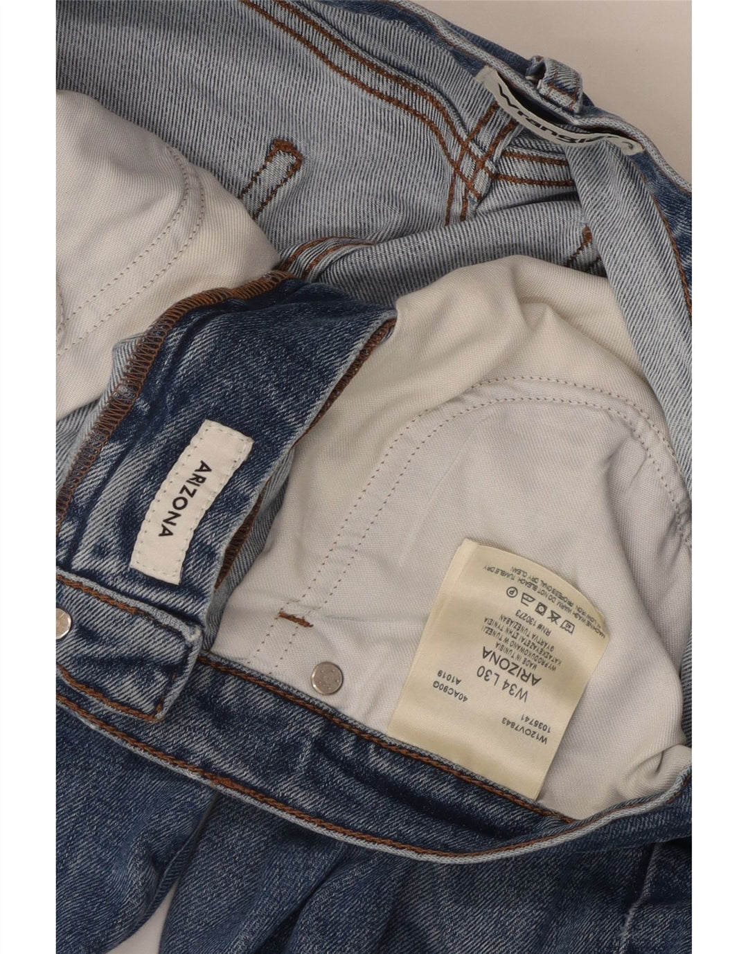 WRANGLER Herre Distressed Straight Jeans W34 L30 Blå Bomuld