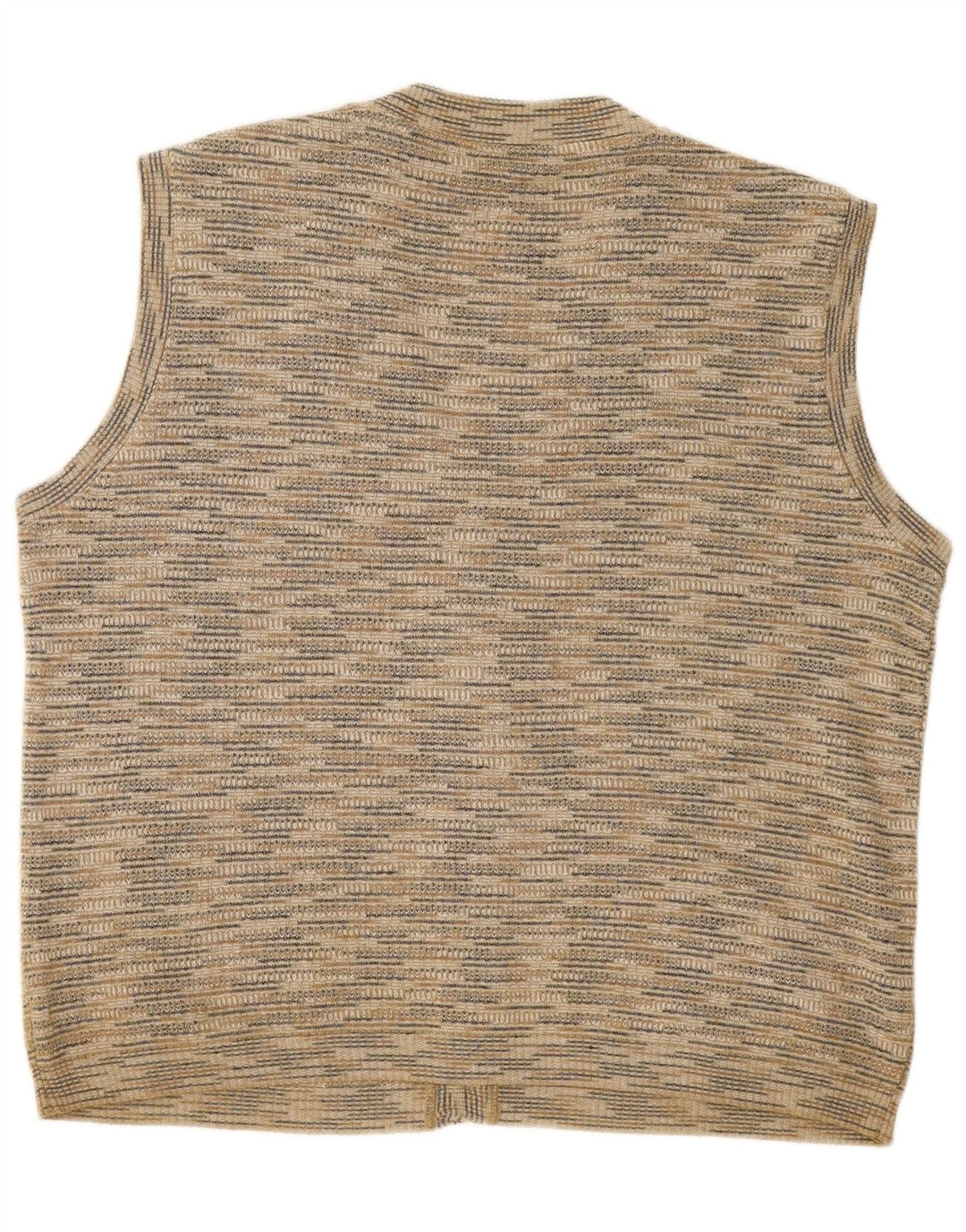 Mapier Herre ærmeløs cardigan sweater Medium Beige Flecked Bomuld