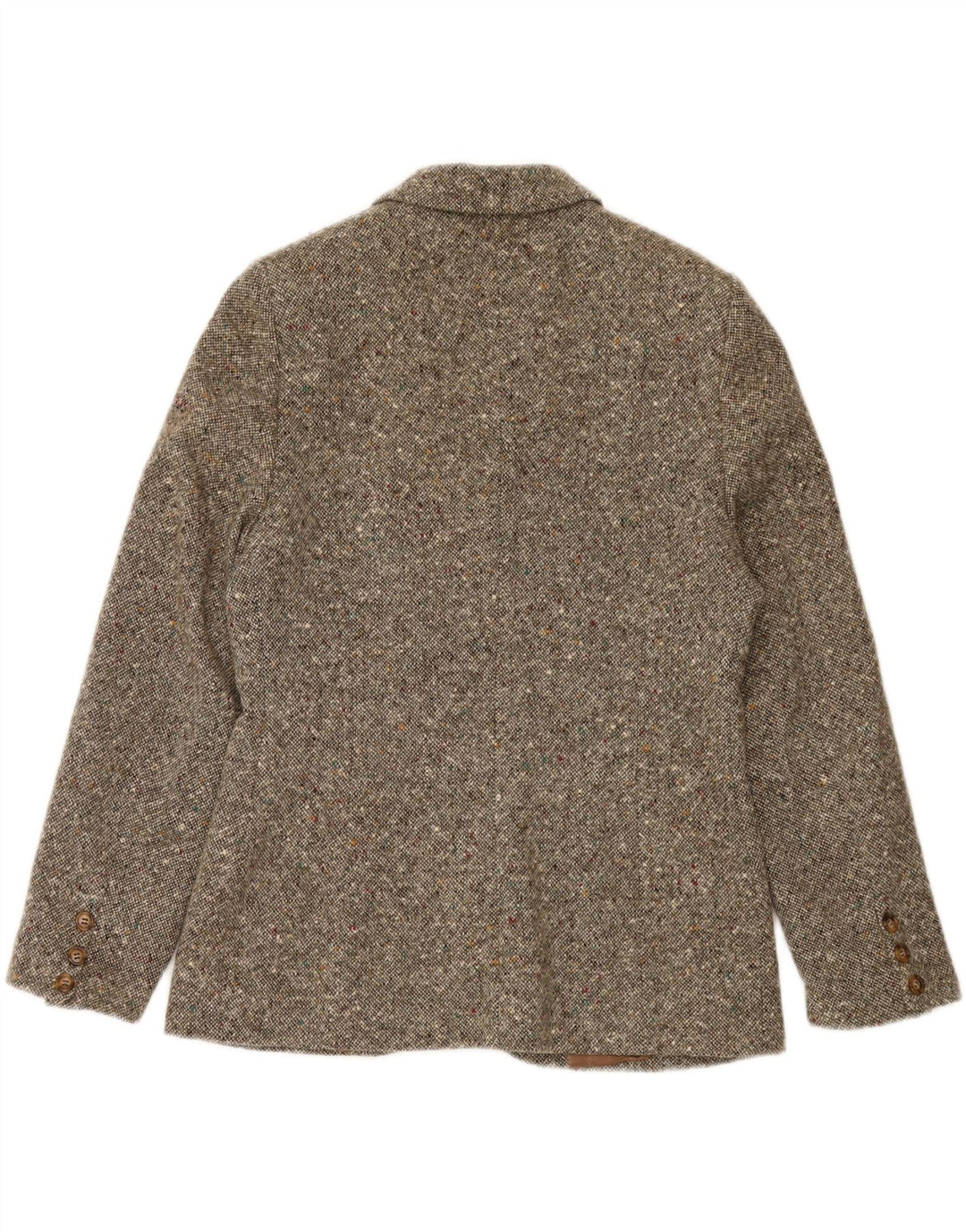 BENETTON Womens 3 Button Blazer Jacket IT 44 Medium Brown Flecked Viscose Vintage Benetton and Second-Hand Benetton from Messina Hembry 