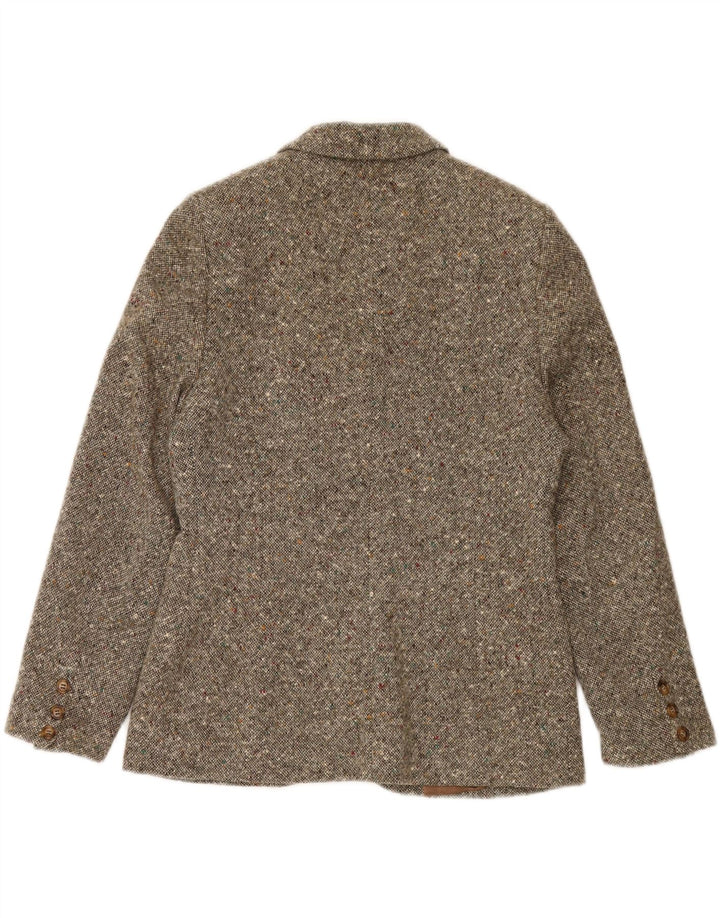 BENETTON Womens 3 Button Blazer Jacket IT 44 Medium Brown Flecked Viscose Vintage Benetton and Second-Hand Benetton from Messina Hembry 