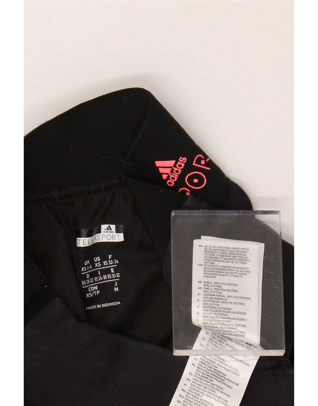 ADIDAS Stella Graphic træningsdragtbukser til kvinder, joggere UK 4/6 XS Sort