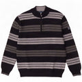 Il Granchio Herre Zip Neck Jumper Sweater Stor Marineblå Stribet