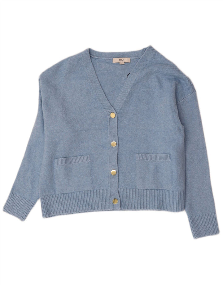 Marks & Spencer Dame oversized cardigan sweater UK 10 Small Blue