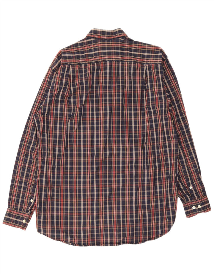 Lacoste Herre Classic Fit skjorte lille marineblå plaid