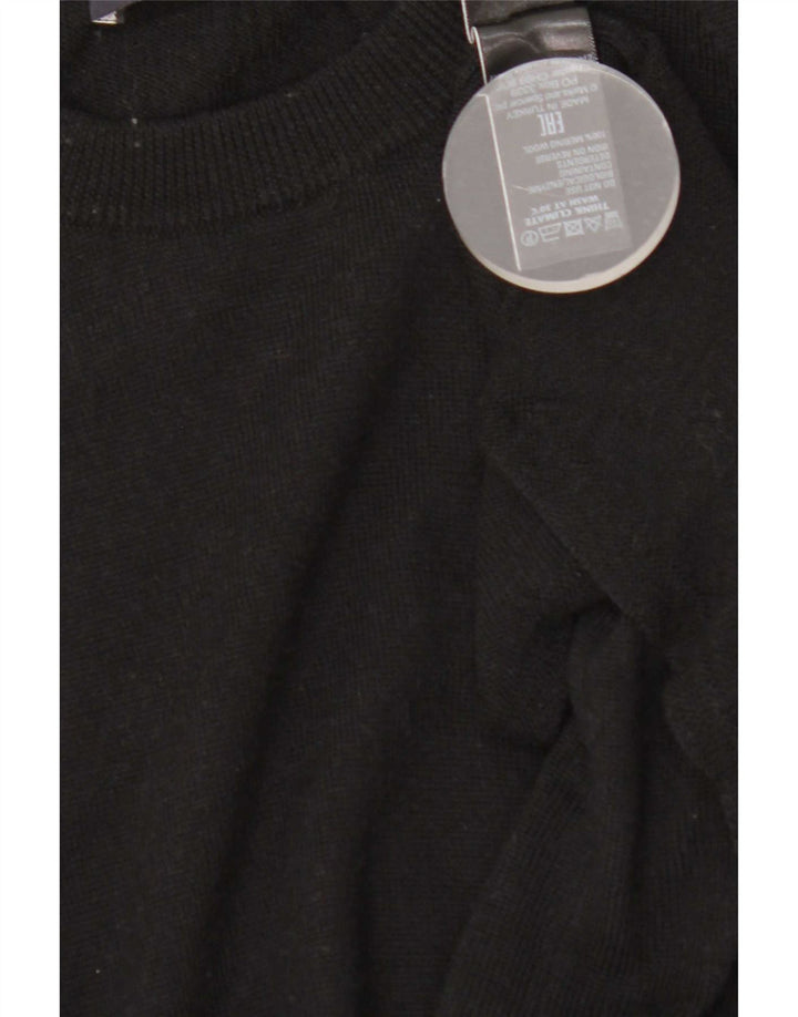 Marks & Spencer Dame Jumper Dress UK 12 Medium Black Merino Wool