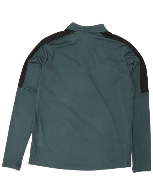 Nike Herre Dri Fit Zip Neck Top Langærmet Medium Green Polyester Sports