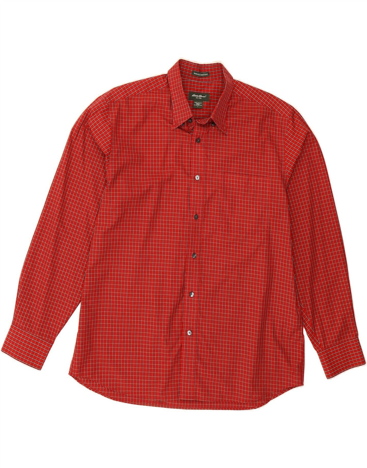 EDDIE BAUER Mens Shirt Large Red Check Cotton Vintage Eddie Bauer and Second-Hand Eddie Bauer from Messina Hembry 