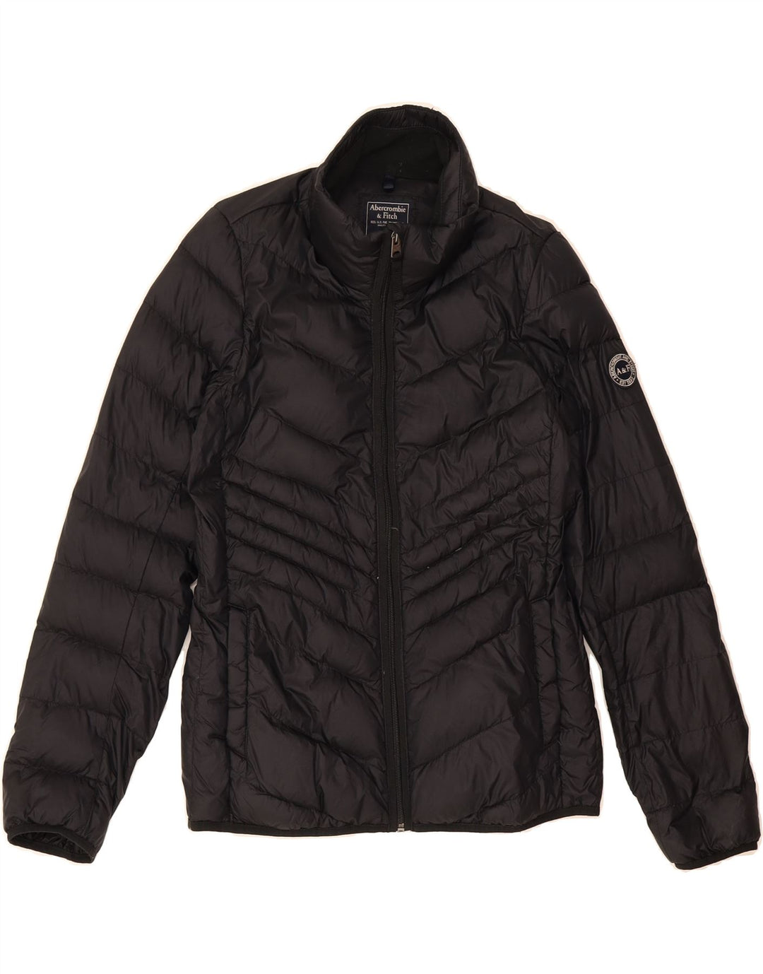 ABERCROMBIE & FITCH Mens Padded Jacket UK 36 Small Navy Blue Nylon Vintage Abercrombie & Fitch and Second-Hand Abercrombie & Fitch from Messina Hembry 