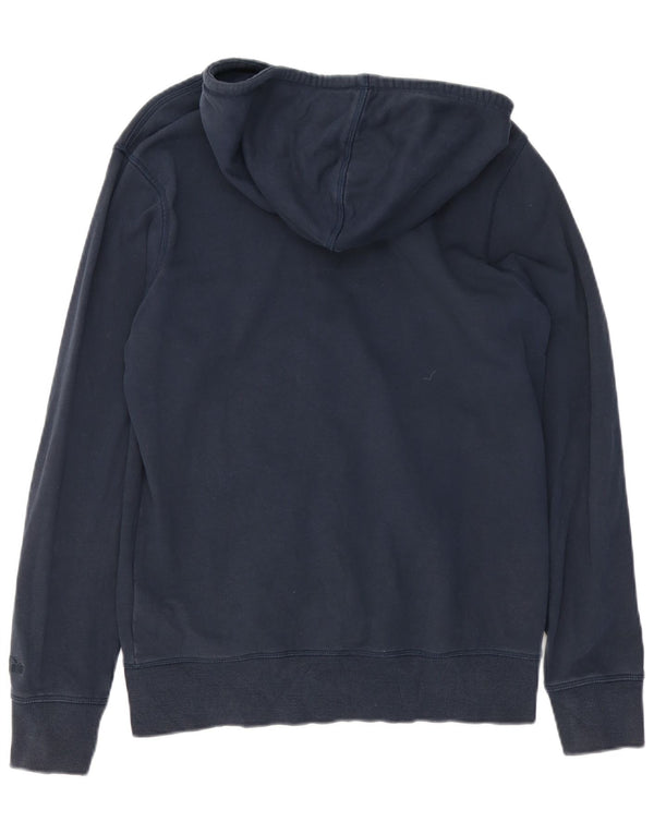 Diadora Herre grafisk hættetrøje med lynlås Stor marineblå bomuld
