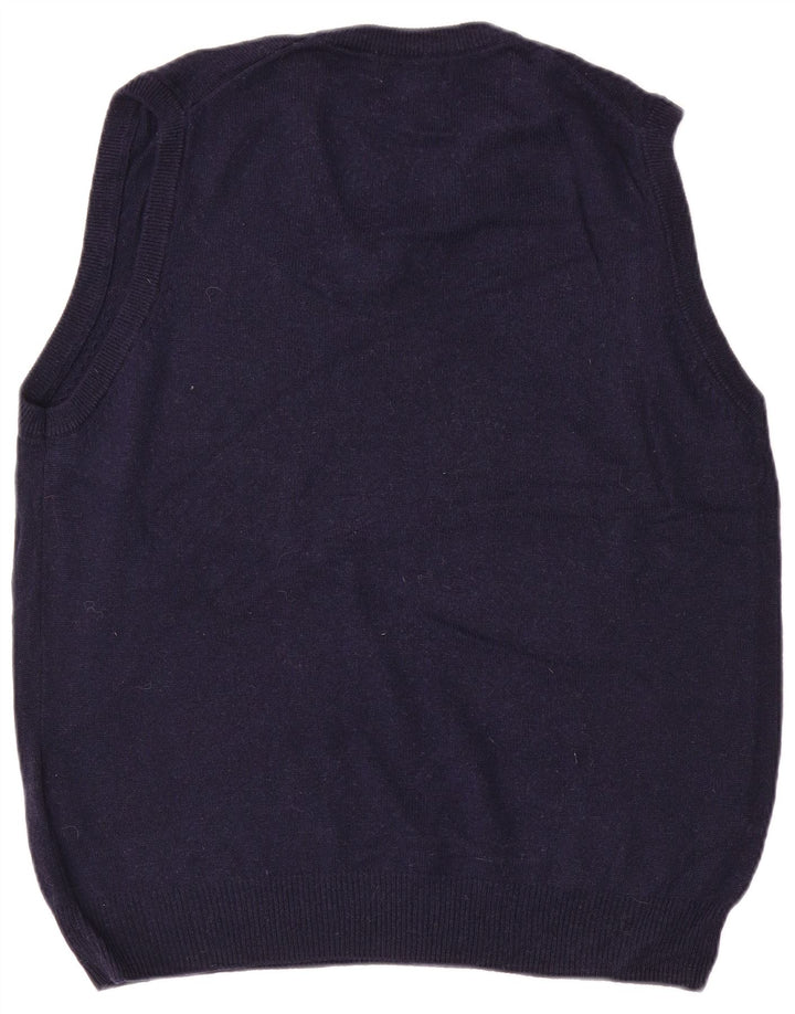 MARKS & SPENCER Herre Blue Harbor Vest Tank Top Medium Navy Blue Uld