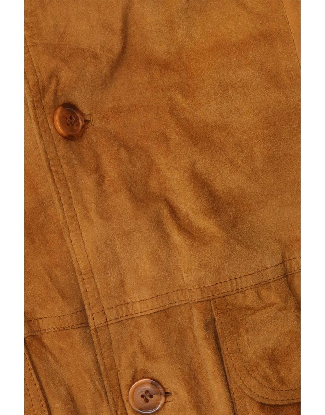Vintage herre ruskind bomberjakke IT 54 2XL beige læder