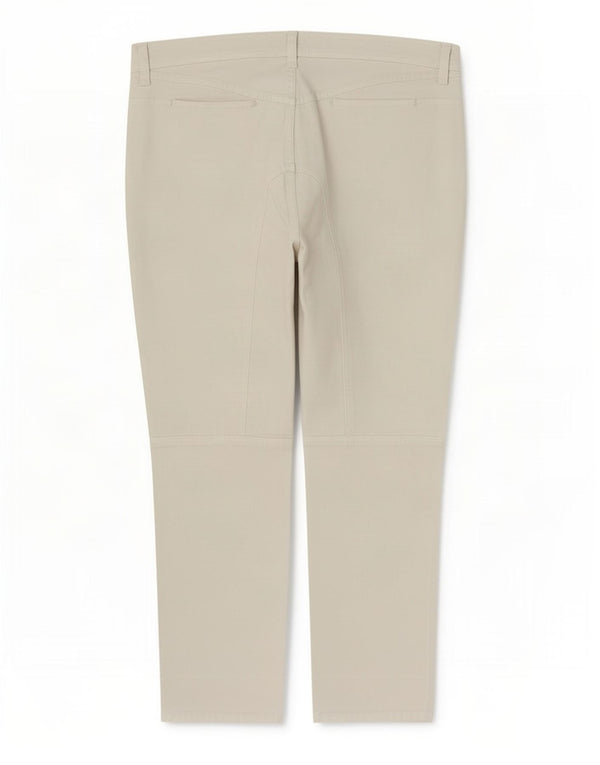 Armani Dame Slim Cropped Trousers UK 18 XL W36 L25 Hvid Bomuld