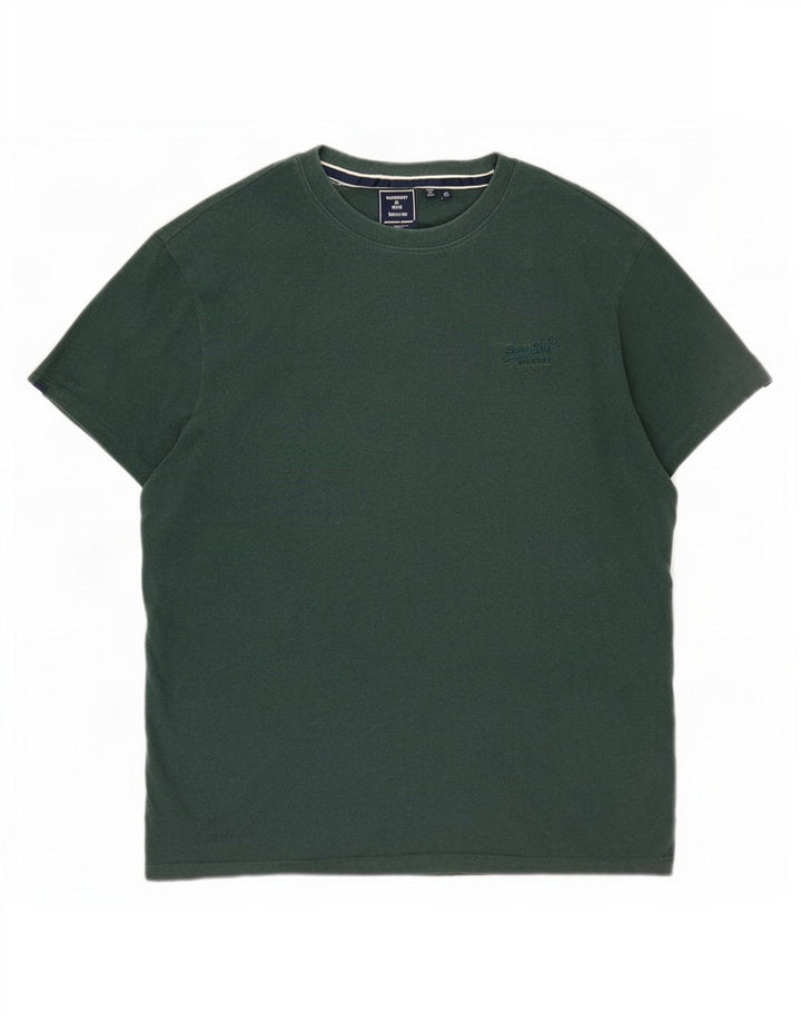 Superdry T-shirt top til mænd XL Grøn bomuld