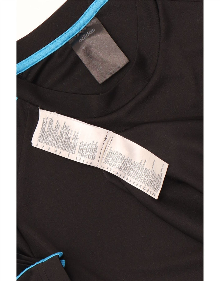 ADIDAS Herre Climalite T-Shirt Top Medium Sort Polyester