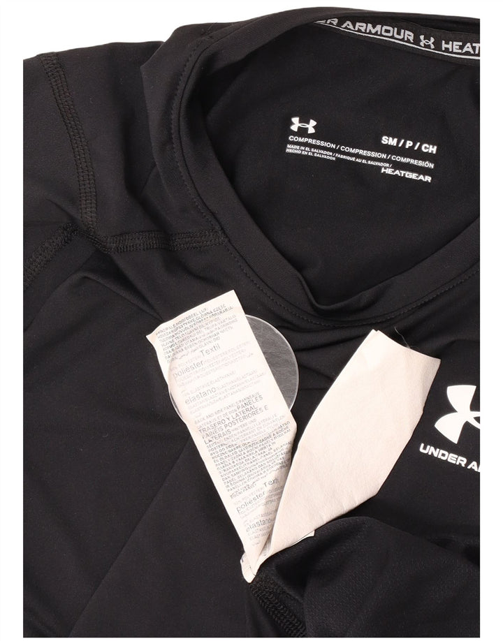 Under Armour Dame Heat Gear Top Langærmet UK 10 Small Black Polyester