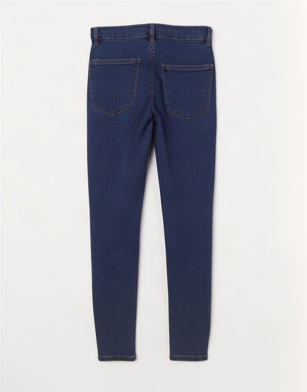 Topshop Dame Joni Distressed Skinny Jeans W30 L27 Blå Bomuld
