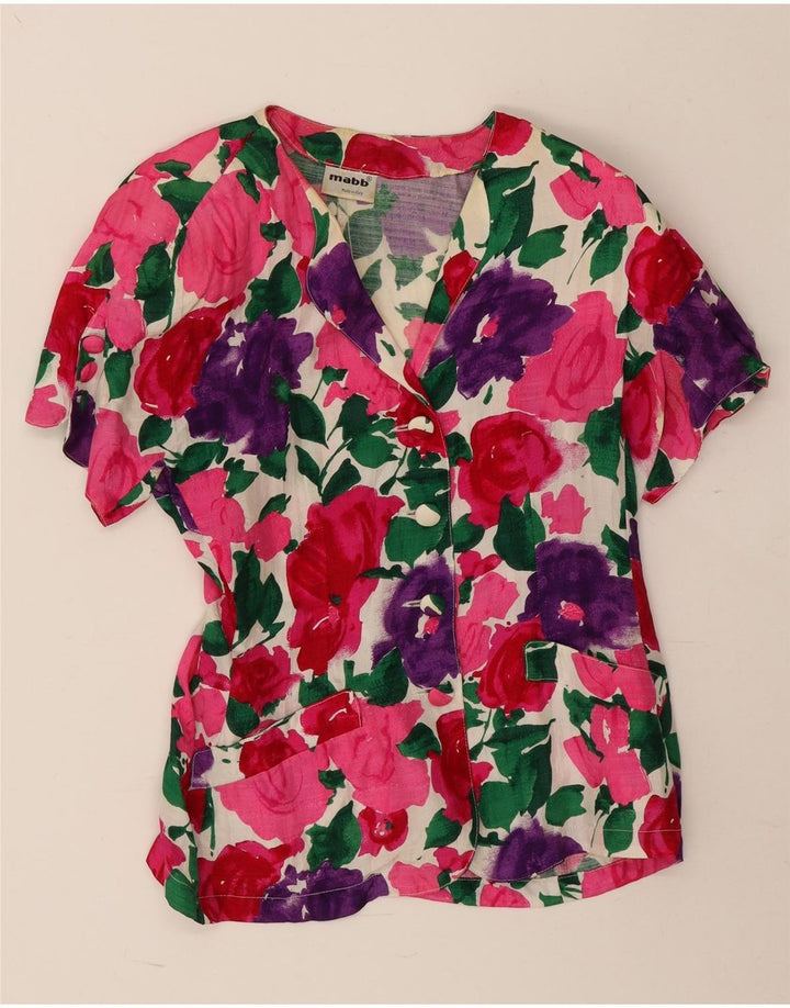 mabb Dame 4-knaps blazerjakke IT 42 Medium Multicolored Floral