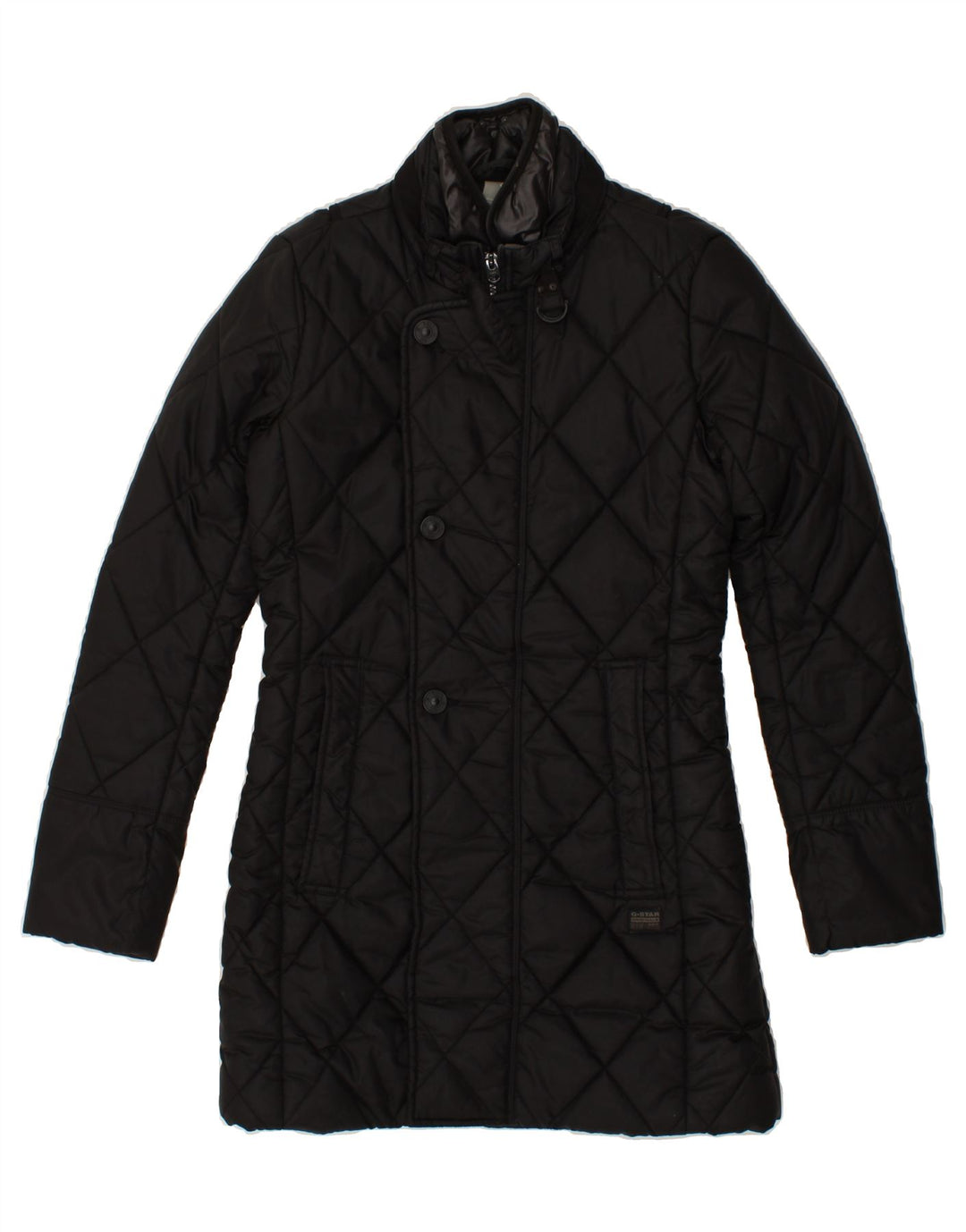 G-STAR Womens Padded Coat UK 10 Small Black Nylon Vintage G-Star and Second-Hand G-Star from Messina Hembry 