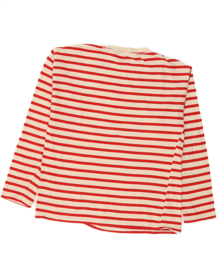 Zara Dame Top Langærmet UK 14 Medium Off White Stribet