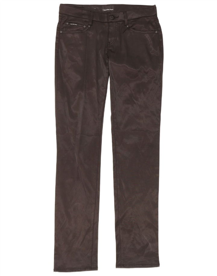 CALVIN KLEIN Slim Casual Bukser til kvinder W29 L34 Sort Polyester